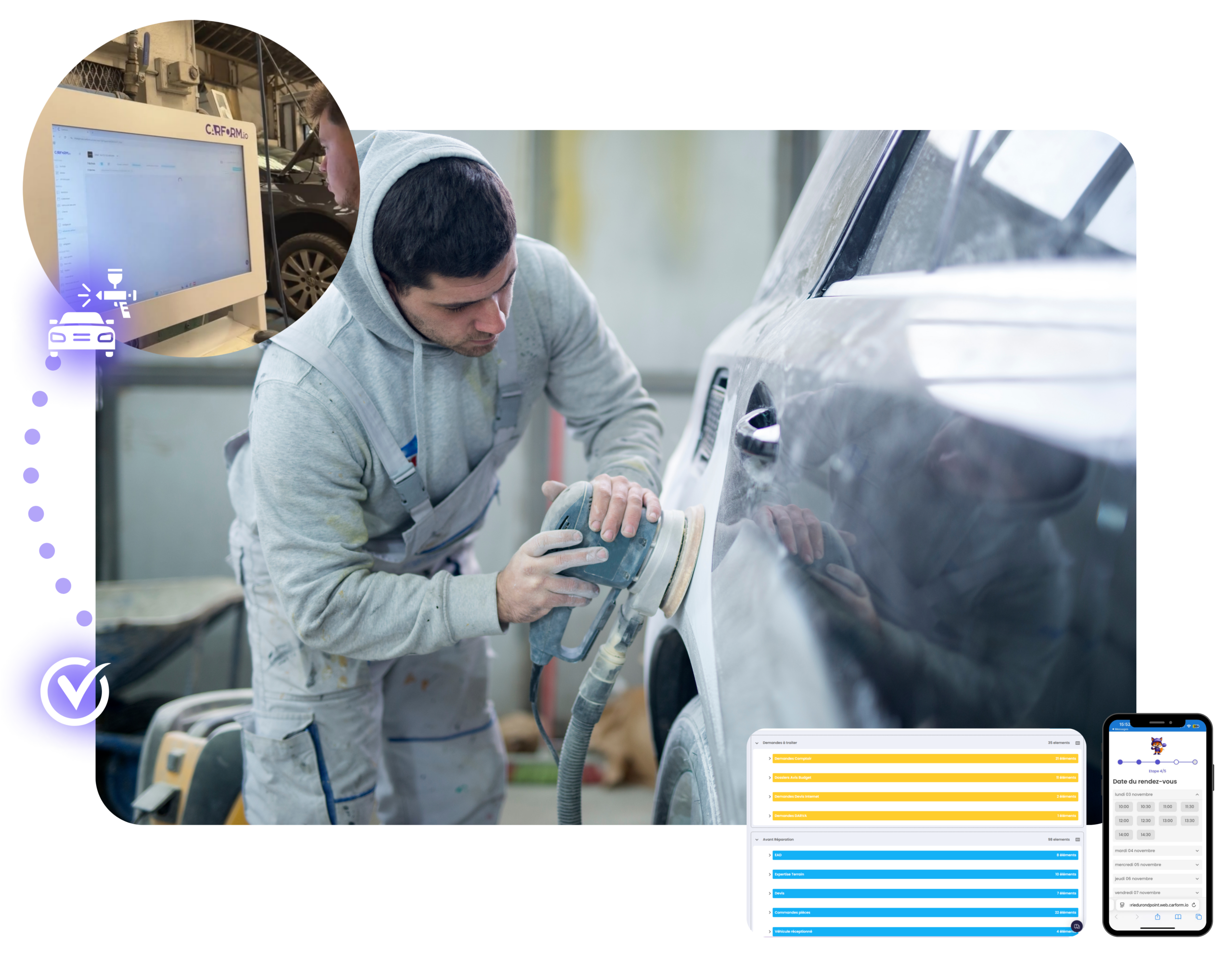 Logiciel gestion atelier carrosserie Carform
